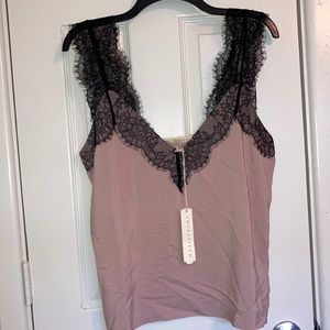 Size M Love Stitch Cami one in light pink and one in army green